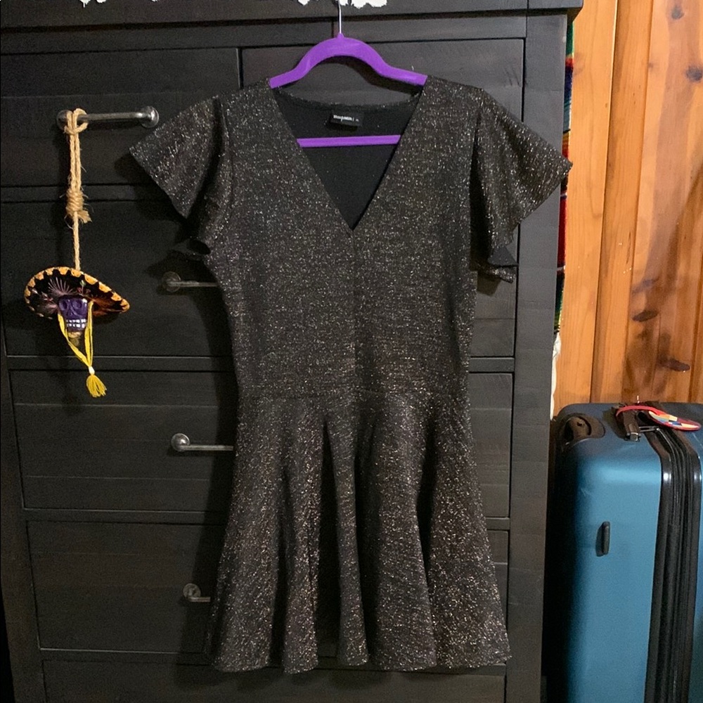 Blackmilk Sparkly Gold Mini Dress!
